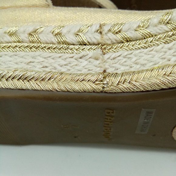 Bamboo Infinity Knot Metallic Platform Espadrille - Picture 8 of 13